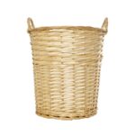 GloboStar® Artificial Garden ARIZONA 21503 Διακοσμητικό Πλεκτό Καλάθι – Κασπώ Γλάστρα – Flower Pot Μπεζ Φ36 x Υ38cm