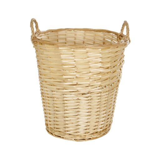 GloboStar® Artificial Garden ARIZONA 21504 Διακοσμητικό Πλεκτό Καλάθι – Κασπώ Γλάστρα – Flower Pot Μπεζ Φ42 x Υ42cm
