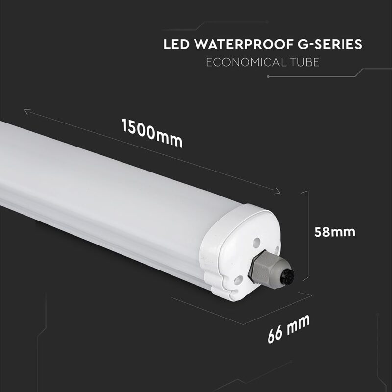 LED Αδιάβροχο IP65 Φωτιστικό Τύπου Φθορίου 150cm V-TAC LED 48W 6430lm 4000K – 2162876