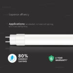 LED Λάμπα T8 G13 150cm 20W  V-TAC Cree Chip 2100lm 160° 4000K 6yrs Wty – 216576