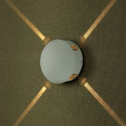 LED Φωτιστικό Τοίχου 4W V-TAC Λευκό Στρογγυλό με 4 Δέσμες IP65 Φυσικό 4000Κ – 218214
