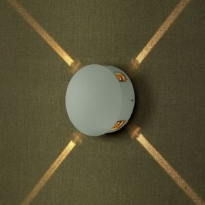 LED Φωτιστικό Τοίχου 4W V-TAC Λευκό Στρογγυλό με 4 Δέσμες IP65 Φυσικό 4000Κ – 218214