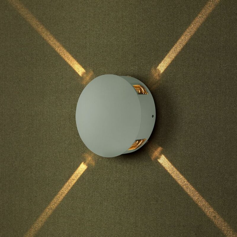 LED Φωτιστικό Τοίχου 4W V-TAC Λευκό Στρογγυλό με 4 Δέσμες IP65 Φυσικό 4000Κ – 218214