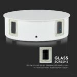 LED Φωτιστικό Τοίχου 4W V-TAC Λευκό Στρογγυλό με 4 Δέσμες IP65 Φυσικό 4000Κ – 218214