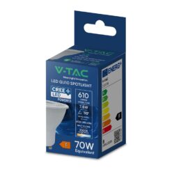 LED Spotlight – CREE CHIP 7.5W GU10 Plastic 110° 3000K
