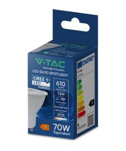 LED Λάμπα GU10 CREE CHIP 7.5W V-TAC 110° 610lm Ψυχρό Λευκό 6500K – 218746