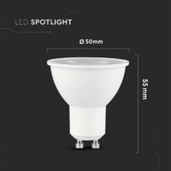 LED Λάμπα GU10 CREE CHIP 7.5W V-TAC 38° 610lm Ψυχρό Λευκό 6500K – 218776