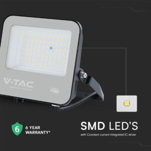 LED Προβολέας 50W Αδιάβροχος IP66 V-TAC Cree Chip 6yrs Wty Μαύρος 110° 6750lm 4000K Φυσικό  – 232166