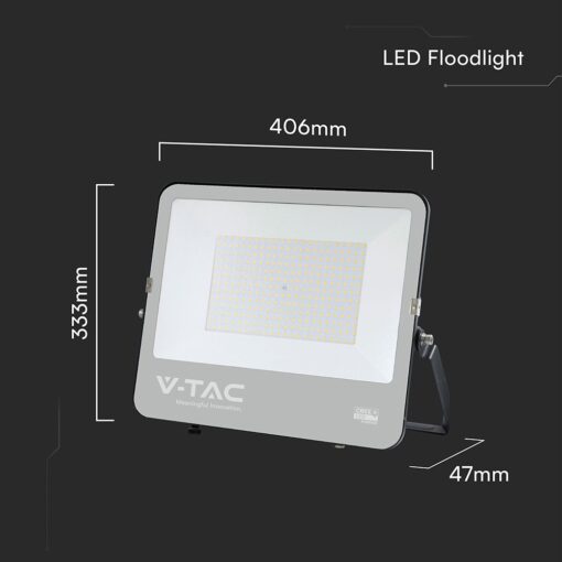LED Προβολέας 200W Αδιάβροχος IP66 V-TAC Cree Chip 6yrs Wty Μαύρος 115° 27000lm 6500K Ψυχρό  – 232216