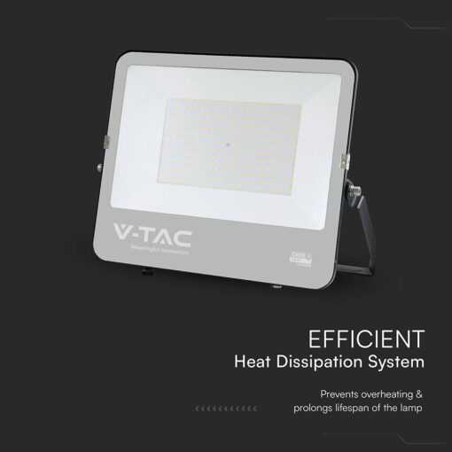 LED Προβολέας 200W Αδιάβροχος IP66 V-TAC Cree Chip 6yrs Wty Μαύρος 115° 27000lm 6500K Ψυχρό  – 232216