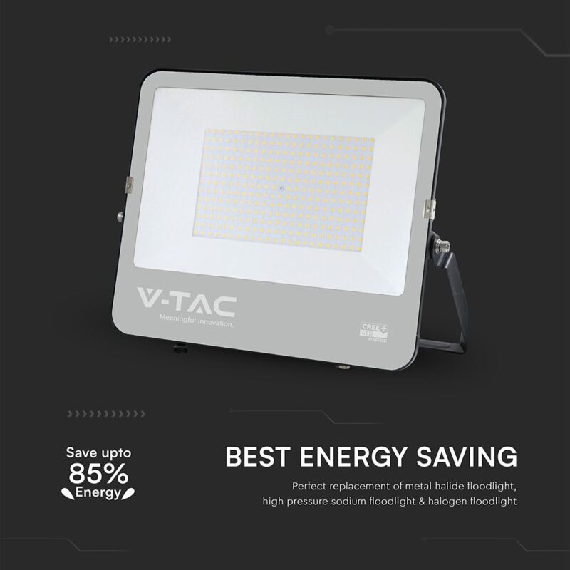 LED Προβολέας 200W Αδιάβροχος IP66 V-TAC Cree Chip 6yrs Wty Μαύρος 115° 27000lm 6500K Ψυχρό  – 232216