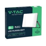 100W LED Προβολέας V-TAC με Οπάλ Κάλυμμα Μαύρος CCT 10000lm IP65 – 23767