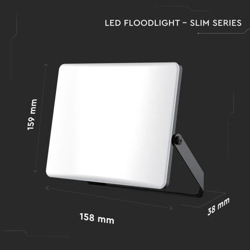30W LED Προβολέας με Οπάλ Κάλυμμα Μαύρος V-TAC IP65 CCT 3000lm – 23769