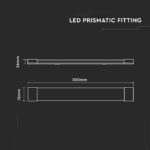 LED Πρισματικό Γραμμικό Φωτιστικό 30cm 10W V-TAC 1200lm Ψυχρό Λευκό 6500K – 23785