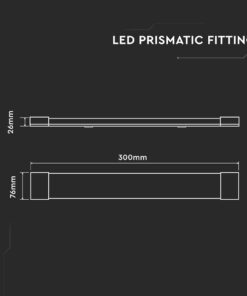 LED Πρισματικό Γραμμικό Φωτιστικό 30cm 10W V-TAC 1200lm Ψυχρό Λευκό 6500K – 23785