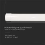 LED Πρισματικό Γραμμικό Φωτιστικό 120cm 40W V-TAC 4300lm Θερμό Λευκό 3000K – 23788