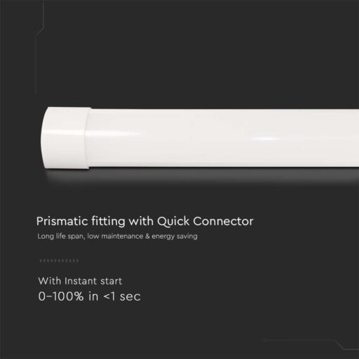 LED Πρισματικό Γραμμικό Φωτιστικό 120cm 40W V-TAC 4300lm Θερμό Λευκό 3000K – 23788