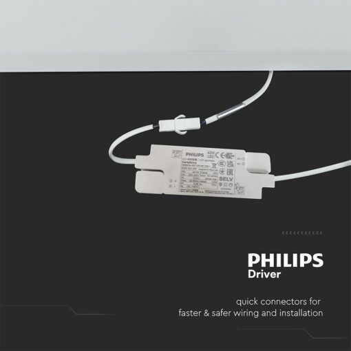 LED Πάνελ Τετράγωνο Χωνευτό 60X60cm 40W V-TAC 4800lm Ψυχρό Λευκό 6500K Philips Driver – 23823