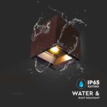 Ηλιακό Φωτιστικό Τοίχου LED 9W CCT Καφέ IP65 με Ανιχνευτή Κίνησης