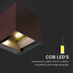Ηλιακό Φωτιστικό Τοίχου LED 9W CCT Καφέ IP65 με Ανιχνευτή Κίνησης