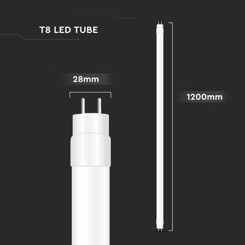 Λάμπα LED G13 T8 16.5W 120cm V-TAC 1850lm Ψυχρό Λευκό 6500K – 23873