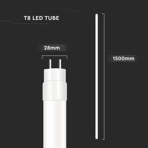 LED Λάμπα T8 G13 150cm V-TAC 24W 3000lm Ψυχρό 6500K – 23876