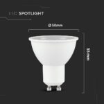 LED Λάμπα GU10  7.5W V-TAC 38° 610lm Φυσικό Λευκό 4000K – 23881