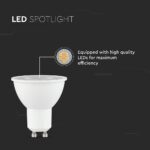 LED Λάμπα GU10  7.5W V-TAC 38° 610lm Φυσικό Λευκό 4000K – 23881