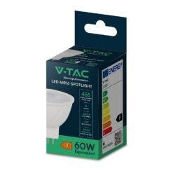 LED Λάμπα MR16 GU5.3 12V DC 6W V-TAC 110° 455lm Ψυχρό Λευκό 6500K – 23887
