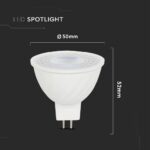 LED Λάμπα MR16 GU5.3 12V DC 6W V-TAC 110° 455lm Ψυχρό Λευκό 6500K – 23887