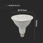 LED Λάμπα E27 PAR38 Σποτ 12.8W V-TAC 40° 930lm Ψυχρό Λευκό 6500K – 23892