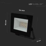 LED Προβολέας 10W V-TAC Μαύρος 730lm Αδιάβροχος IP65 Ψυχρό Λευκό 6500K – 23974