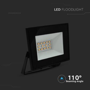 LED Προβολέας 10W V-TAC Μαύρος 730lm Αδιάβροχος IP65 Ψυχρό Λευκό 6500K – 23974