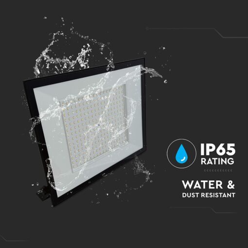 LED Προβολέας 200W V-TAC Μαύρος 16450lm Αδιάβροχος IP65 Ψυχρό Λευκό 6500K – 23977
