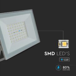 LED Προβολέας 50W V-TAC Λευκός 4700lm Αδιάβροχος IP65 Φυσικό Λευκό 4000K – 23987