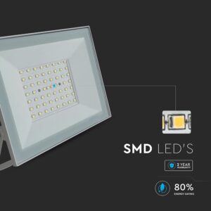 LED Προβολέας 50W V-TAC Λευκός 4700lm Αδιάβροχος IP65 Φυσικό Λευκό 4000K – 23987