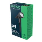 Ηλιακό Φωτιστικό Spot Καρφωτό/Επιδαπέδιο 1.3W LED CCT Ρυθμιζόμενο Μαύρο IP65 V-TAC – 23996