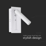 V-TAC – 239986 Χωνευτό Φωτιστικό Κρεβατιού Τύπου Ξενοδοχείου Λευκό Cree Chip LED 2W 76lm 3000K