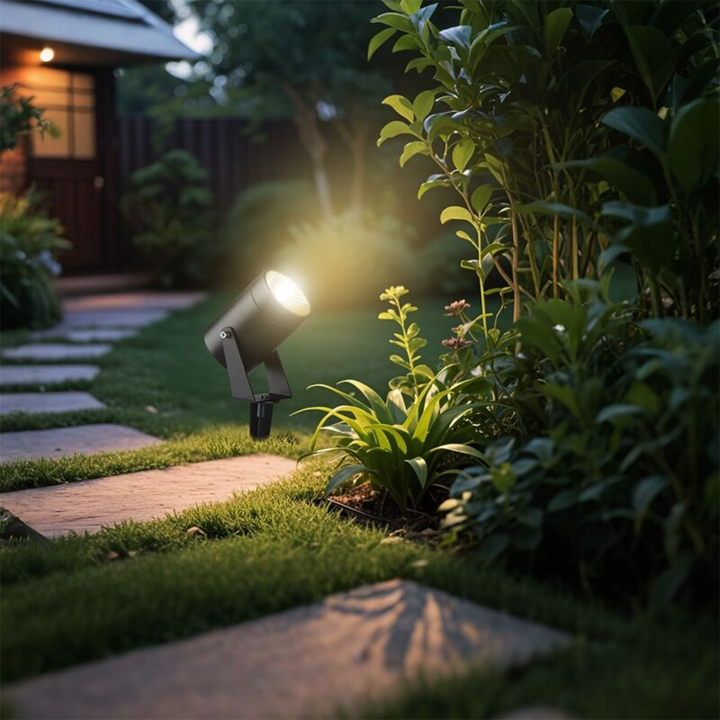 Σποτ Κήπου Καρφωτό-Επιτοίχιο 10W LED Μαύρο Αλουμινίου IP65 Φυσικό Λευκό 4000K V-TAC – 24005