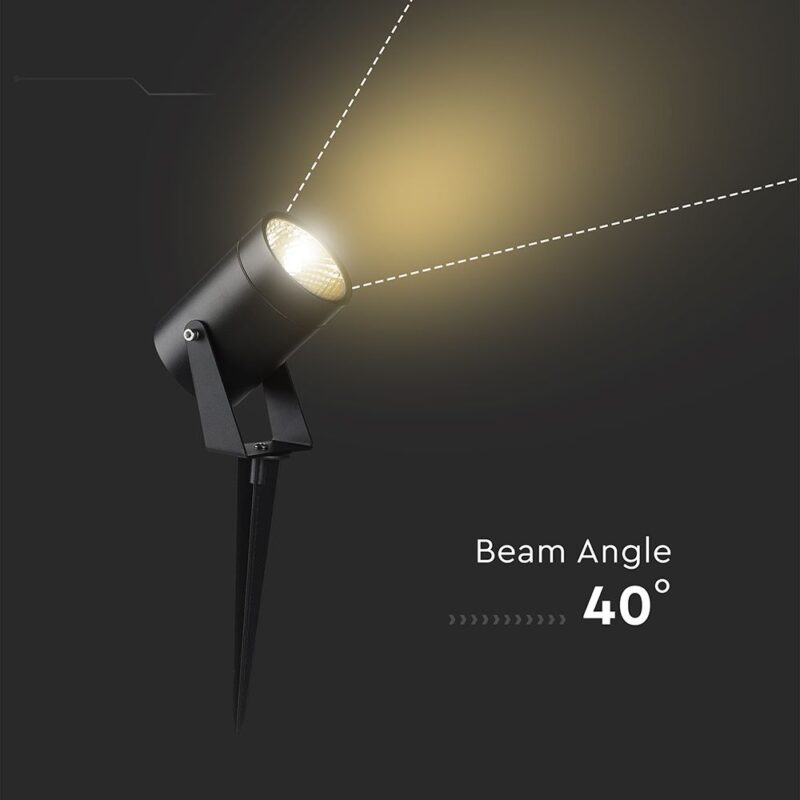 Σποτ Κήπου Καρφωτό-Επιτοίχιο 10W LED Μαύρο Αλουμινίου IP65 Φυσικό Λευκό 4000K V-TAC – 24005