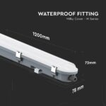LED Αδιάβροχο IP65 Φωτιστικό Τύπου Φθορίου 36W V-TAC 120cm με Ανιχνευτή Κίνησης 4320lm 6500K – 24013