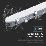LED Αδιάβροχο IP65 Φωτιστικό Τύπου Φθορίου 48W V-TAC 150cm με Ανιχνευτή Κίνησης 5760lm 6500K – 24017
