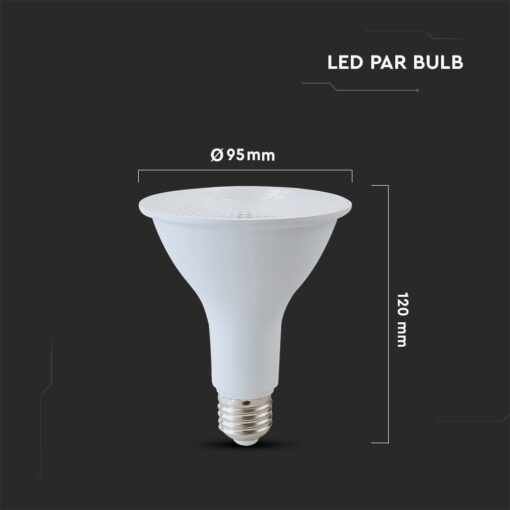 LED Λάμπα E27 PAR30 Σποτ 11W V-TAC 40° 800lm Φυσικό Λευκό 4000K – 24037