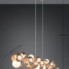Κρεμαστό Φωτιστικό Ράγα BUBBLE Trio Lighting 10xG9 Ανθρακί – 317401079
