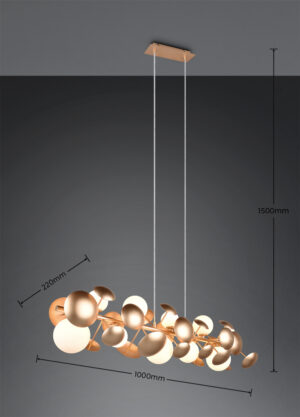Κρεμαστό Φωτιστικό Ράγα BUBBLE Trio Lighting 10xG9 Ανθρακί – 317401079
