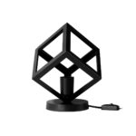 GloboStar® DISE 203-0272 Μοντέρνο Eπιτραπέζιο Φωτιστικό Μονόφωτο 1 x E27 IP20 Μαύρο Πλαστικό – Μ28 x Π28 x Υ29cm