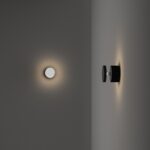 Ideal Lux Toffee Ap Φωτιστικό Τοίχου IP65 Μαύρο Κυκλικό LED 8W 900lm Θερμό Λευκό 3000K – 321202