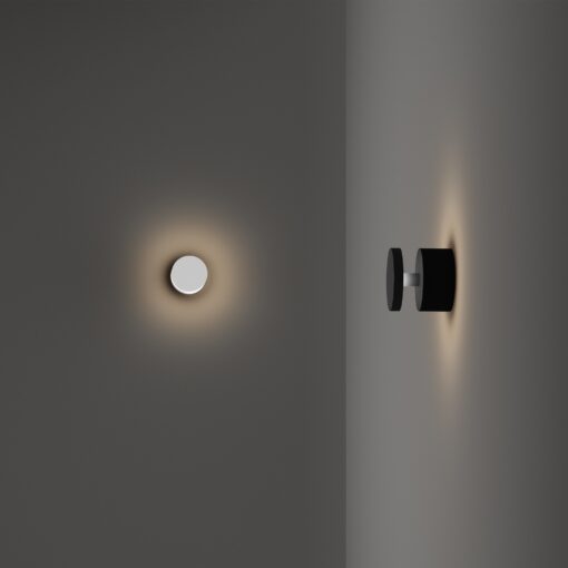 Ideal Lux Toffee Ap Φωτιστικό Τοίχου IP65 Μαύρο Κυκλικό LED 8W 900lm Θερμό Λευκό 3000K – 321202