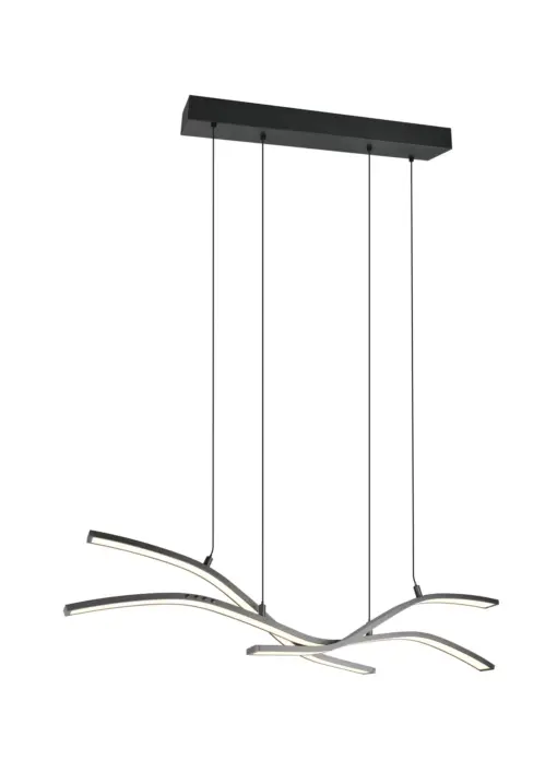 Trio Lighting - 332810332 SPIDER Κρεμαστό Φωτιστικό Ράγα LED 46W 5350lm Dimmable CCT Μαύρο Ματ με Τηλεχειριστήριο