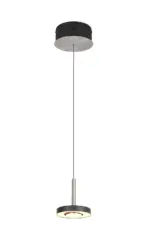 Trio Lighting – 334410107 GUANO Κρεμαστό Φωτιστικό Σποτ LED 8W 850lm Step Dimmable CCT Μαύρο & Νίκελ Ματ
